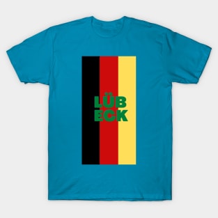 Lübeck City in German Flag Vertical T-Shirt